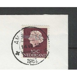 Nederland 712fb KOP-staande opdruk op BRIEF VFU/gebr  CV 450+++ €