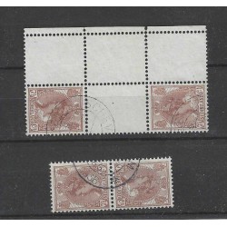 Nederland 61b/61c KEERDRUKKEN Wilhelmina VFU/gebr  CV 1350 €
