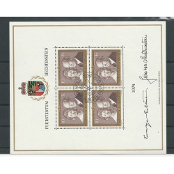Liechtenstein 614 FÜRSTENPAAR in KLEINBOGEN VFU/gebr  CV  40 €