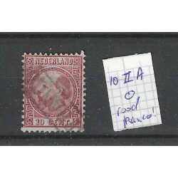 Nederland 8II-A Willem III  "Franco-kastje" in rood VFU/gebr  CV 50+ €