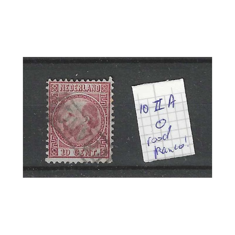 Nederland 8II-A Willem III "Franco-kastje" in rood VFU/gebr CV 50+ € Nederland 8II-A Willem III "Franco-kastje" in rood VFU/gebr CV 50+ €