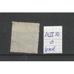 Nederland 7II-D Willem III  "BREED"-zegel  VFU/gebr  CV 25+ €