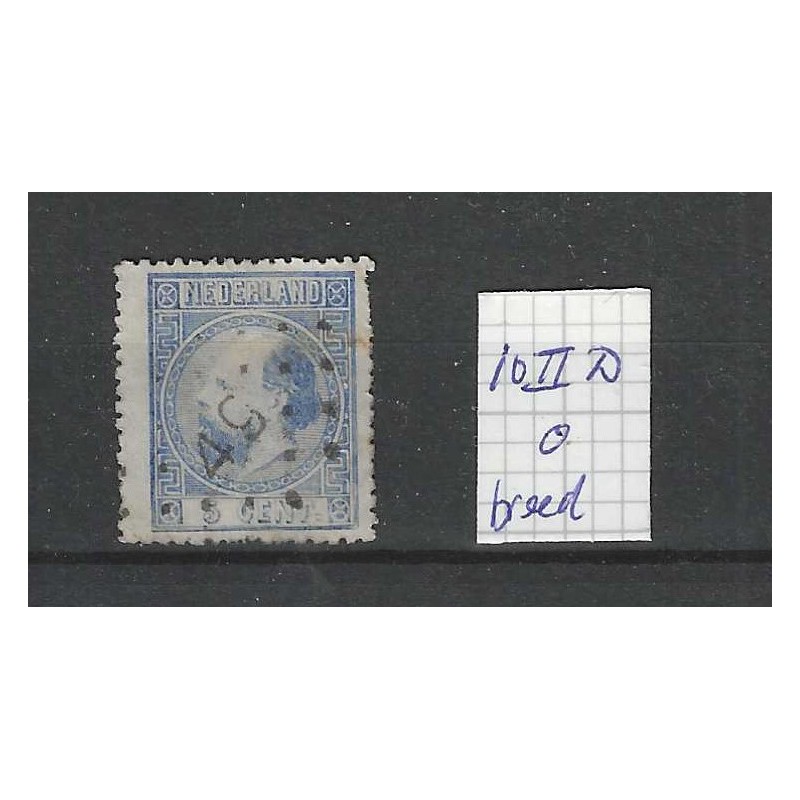 Nederland 7II-D Willem III "BREED"-zegel VFU/gebr CV 25+ € Nederland 7II-D Willem III "BREED"-zegel VFU/gebr CV 25+ €
