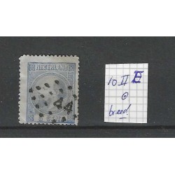 Nederland 7II-E Willem III  "BREED"-zegel  VFU/gebr  CV 25+ €