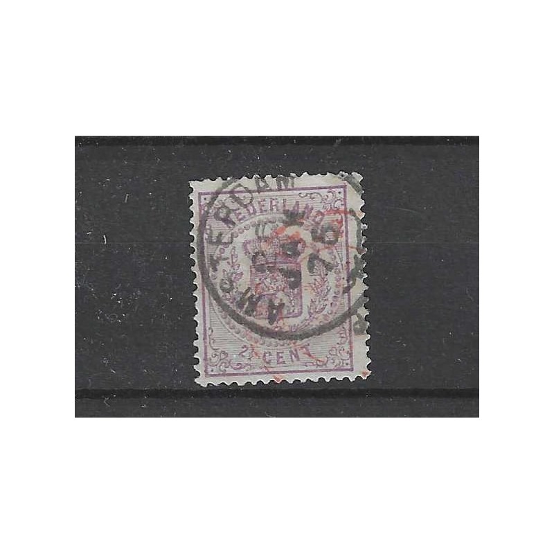 Nederland 18 Wapenzegel met buitenlands stempel VFU/gebr CV 100 € Nederland 18 Wapenzegel met buitenlands stempel VFU/gebr CV 100 €