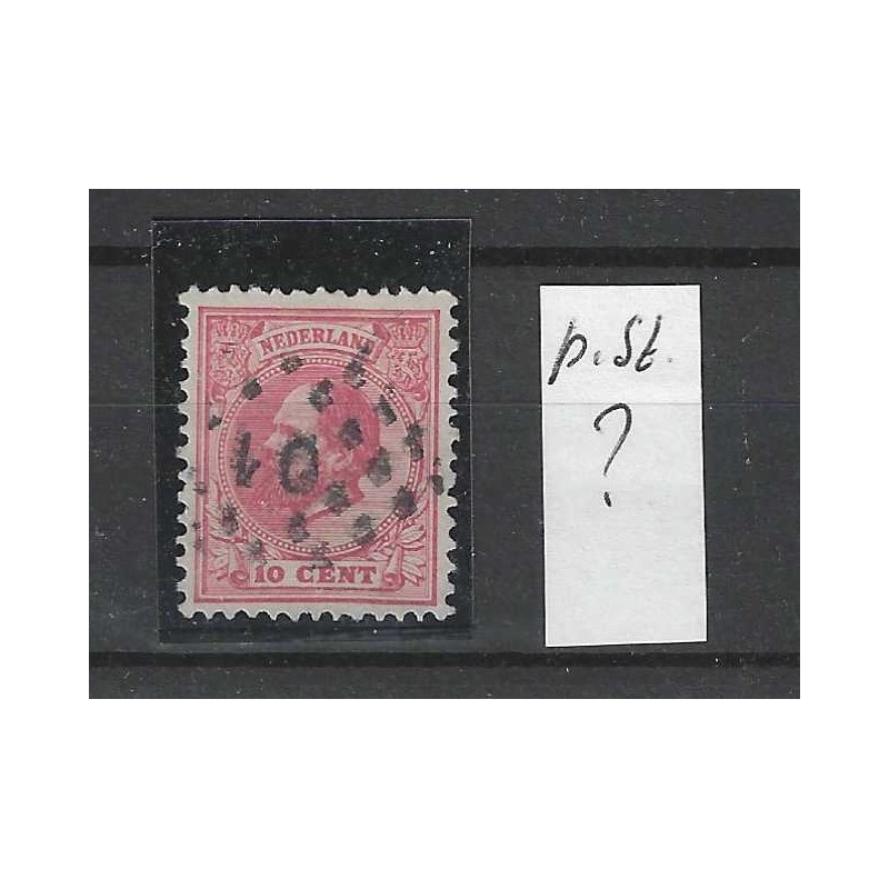 Nederland 21 Willem III met kopstaand puntstempel 10 VFU/ gebr CV ?? € Nederland 21 Willem III met kopstaand puntstempel 10 VFU/ gebr CV ?? €