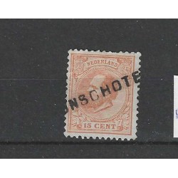 Nederland 23  Willem III  "BUNSCHOTEN" langstempel VFU/ gebr  CV 80+ €