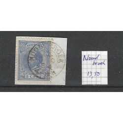 Nederland 19  Willem III  "NOORDBROEK 1884" kleinrond VFU/ gebr  CV 13,5+ €