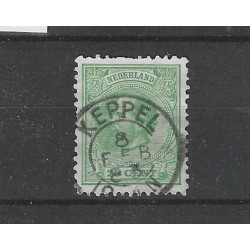 Nederland 24  Willem III  "KEPPEL1883" kleinrond VFU/ gebr  CV 25+ €