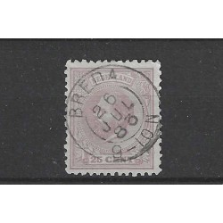 Nederland 26  Willem III  "CUIJK 1889" kleinrond VFU/ gebr  CV 10+ €