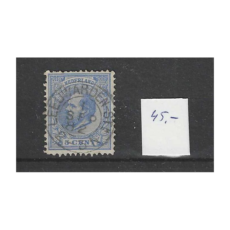 Nederland 19 Willem III "LEEUWARDEN-STN 1882" kleinrond VFU/ gebr CV 45+ € Nederland 19 Willem III "LEEUWARDEN-STN 1882" kleinrond VFU/ gebr CV 45+ €