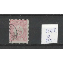 Nederland 30A-I  Cijfer  14x14 gr.gt   VFU/ gebr  CV 750 €