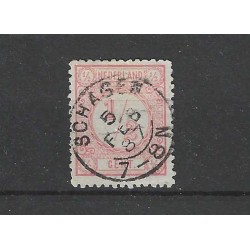 Nederland 30  Cijfer  met "SCHAGEN 1887" kleinrond  VFU/ gebr  CV 5++ €