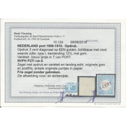 Nederland P27I variëteit 5  MNH/postfris  CV  150+ € BEFUND VLEEMING