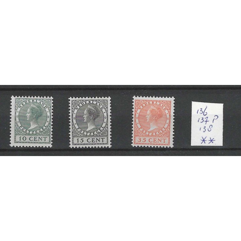 Nederland 136, 137P, 138 Tentoonstelling MNH/potfris CV 330 € Nederland 136, 137P, 138 Tentoonstelling MNH/potfris CV 330 €