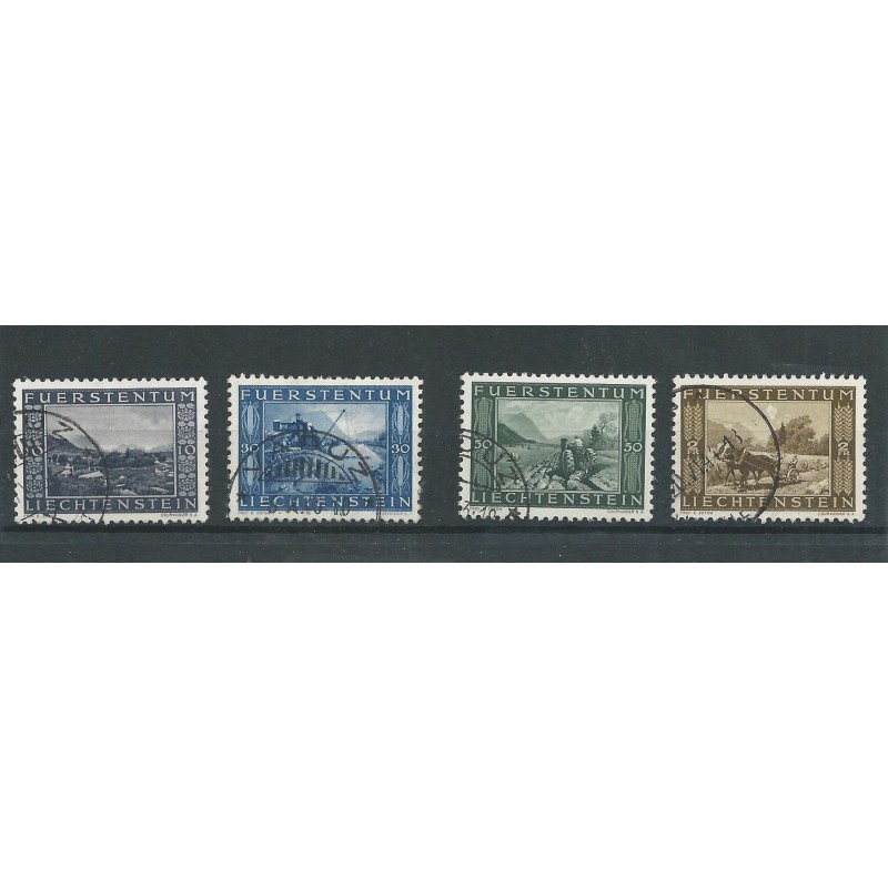 Liechtenstein 218-221 VFU/gebr CV 40 € Liechtenstein 218-221 VFU/gebr CV 40 €