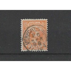 Nederland 34 Wilhelmina "UTRECHT-STATION 1898" kleinrond VFU/gebr CV  10+ €
