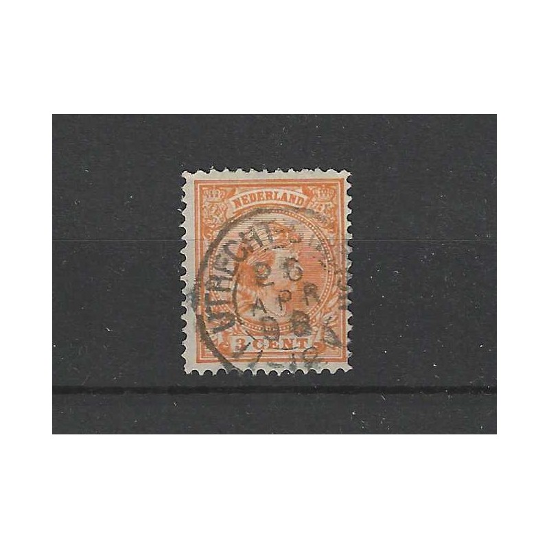 Nederland 34 Wilhelmina "UTRECHT-STATION 1898" kleinrond VFU/gebr CV 10+ € Nederland 34 Wilhelmina "UTRECHT-STATION 1898" kleinrond VFU/gebr CV 10+ €
