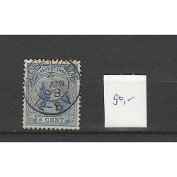 Nederland 35 Wilhelmina "WEURT 1898" kleinrond VFU/gebr CV  19+ €