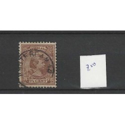 Nederland 36 Wilhelmina "AMSTERDAM-14" kleinrond VFU/gebr CV  15+ €