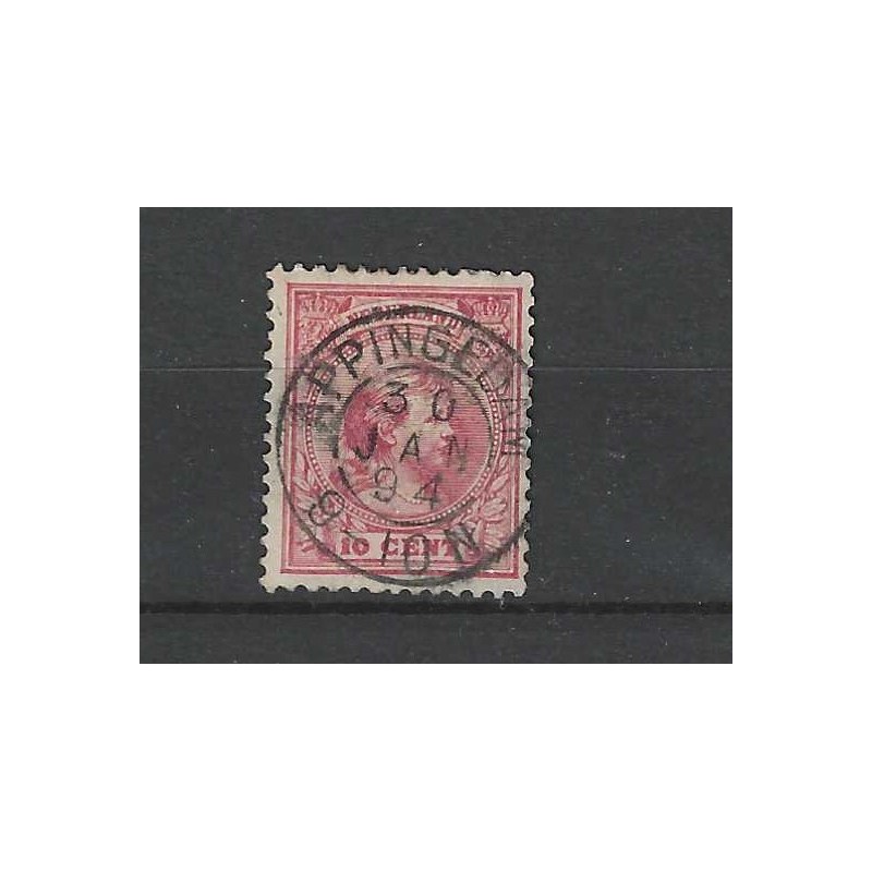 Nederland 37 Wilhelmina "APPINGEDAM 1894" kleinrond VFU/gebr CV 9+ € Nederland 37 Wilhelmina "APPINGEDAM 1894" kleinrond VFU/gebr CV 9+ €