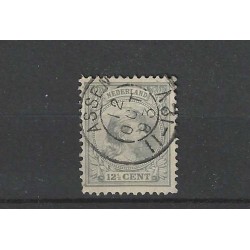 Nederland 38 Wilhelmina "ASSEN 1893" kleinrond VFU/gebr CV  5+ €