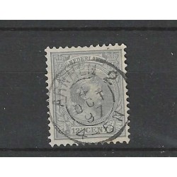 Nederland 38 Wilhelmina "ARNHEM-2 1897" kleinrond VFU/gebr CV  7++ €