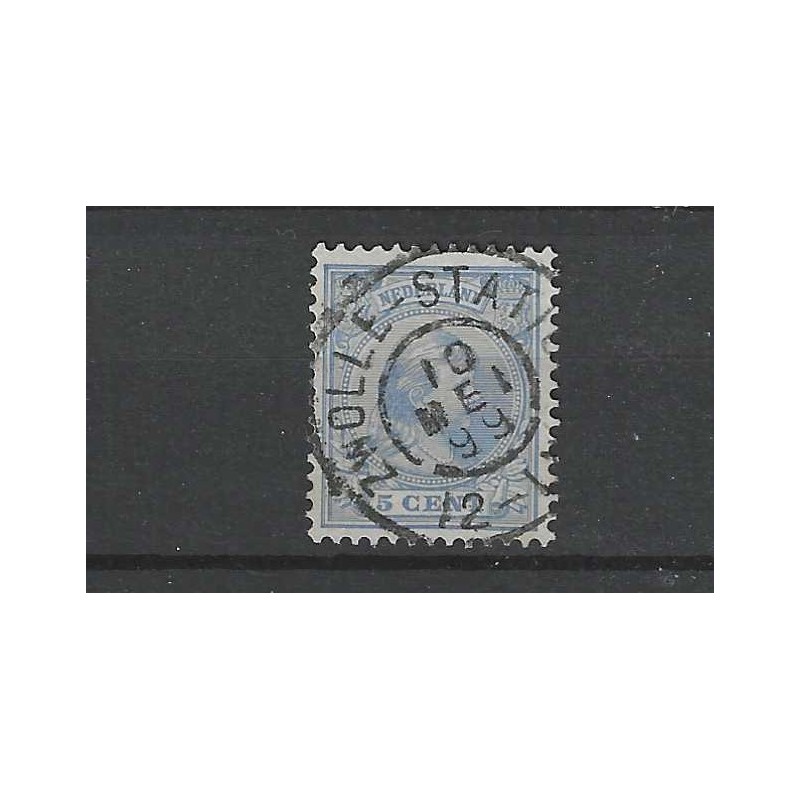 Nederland 35 Wilhelmina "ZWOLLE-STATION 1899" grootrond VFU/gebr CV 5+ € Nederland 35 Wilhelmina "ZWOLLE-STATION 1899" grootrond VFU/gebr CV 5+ €