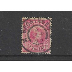 Nederland 37 Wilhelmina "GRONINGEN 1899" grootrond VFU/gebr CV  3+ €