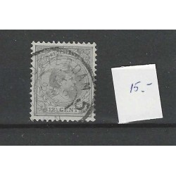 Nederland 38 Wilhelmina "ROTTERDAM-5 1899" grootrond VFU/gebr CV  15+ €