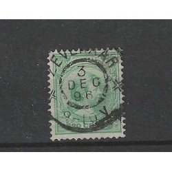 Nederland 40 Wilhelmina "ZEVENAAR 1896" grootrond VFU/gebr CV  6+ €