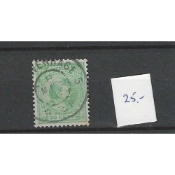 Nederland 40 Wilhelmina "GRAVENHAGE-5 1899" grootrond VFU/gebr CV  29+ €