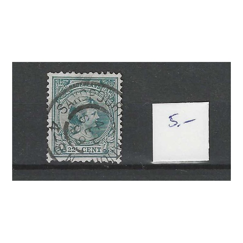 Nederland 41 Wilhelmina "SANDPOORT-STATION 1899" grootrond VFU/gebr CV 25+ € Nederland 41 Wilhelmina "SANDPOORT-STATION 1899" grootrond VFU/gebr CV 25+ €