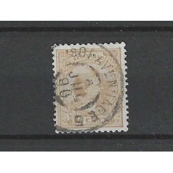 Nederland 43 Wilhelmina "GRAVENHAGE-5 1896" grootrond VFU/gebr CV  50+ €
