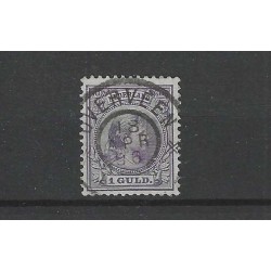 Nederland 44 Wilhelmina "OVERVEEN 1896" grootrond VFU/gebr CV  100+ €