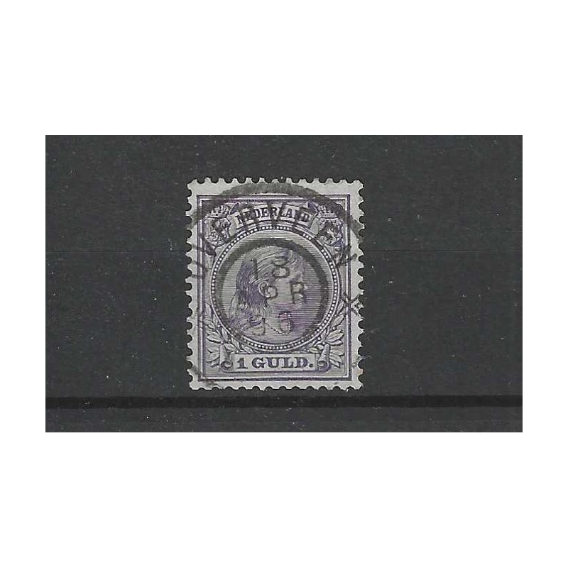 Nederland 44 Wilhelmina "OVERVEEN 1896" grootrond VFU/gebr CV 100+ € Nederland 44 Wilhelmina "OVERVEEN 1896" grootrond VFU/gebr CV 100+ €