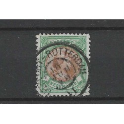 Nederland 45 Wilhelmina "UTRECHT-ROTTERDAM-VI 1898" grootrond VFU/gebr CV  30+ €