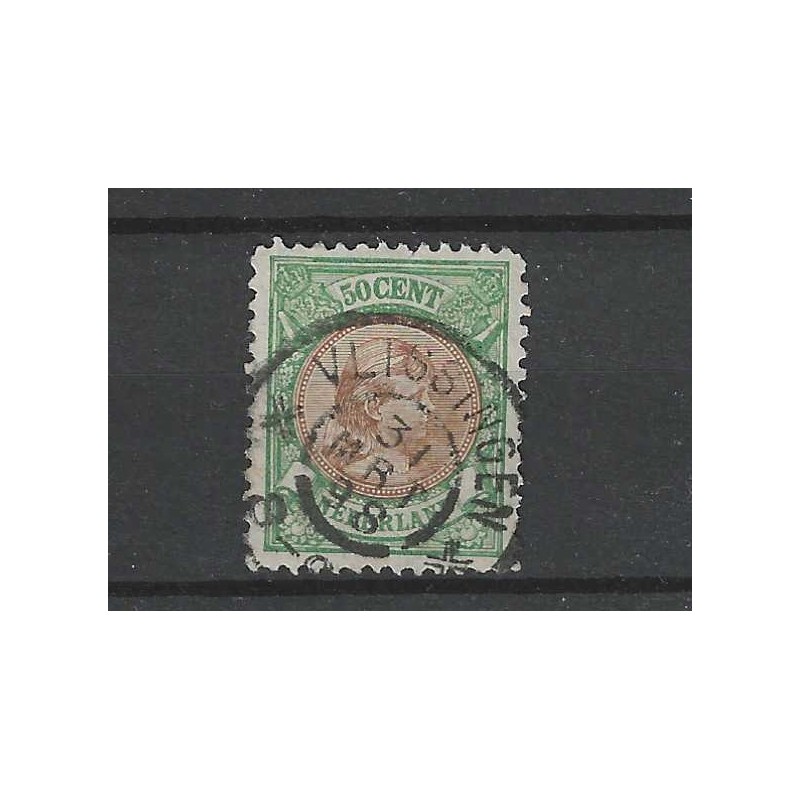 Nederland 45 Wilhelmina "VLISSINGEN 1898" grootrond VFU/gebr CV 21+ € Nederland 45 Wilhelmina "VLISSINGEN 1898" grootrond VFU/gebr CV 21+ €