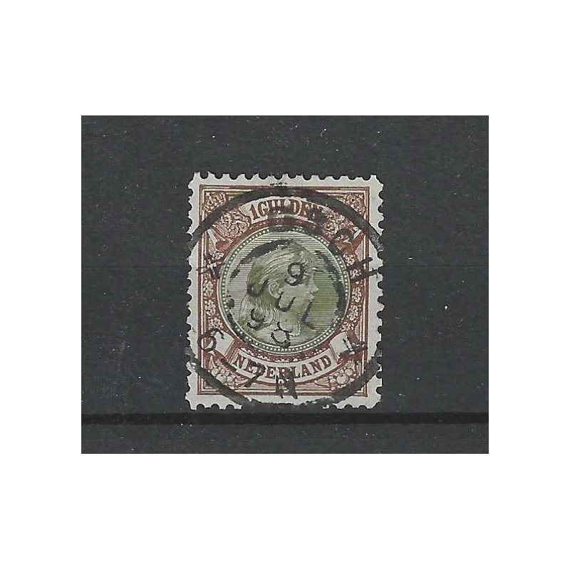 Nederland 46 Wilhelmina "OSCH 1898" grootrond VFU/gebr CV  38+ €