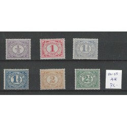 Nederland 50-55 Cijfer  MNH/postfris  CV  75 €