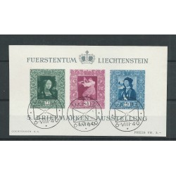 Liechtenstein  BLOCK 5  Breifmarkenausstellung  VFU/gebr  CV 160 € FDC-stempel
