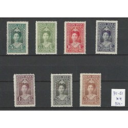 Curacao 75-81 Wilhelmina 1923  MNH/postfris  CV 725 €