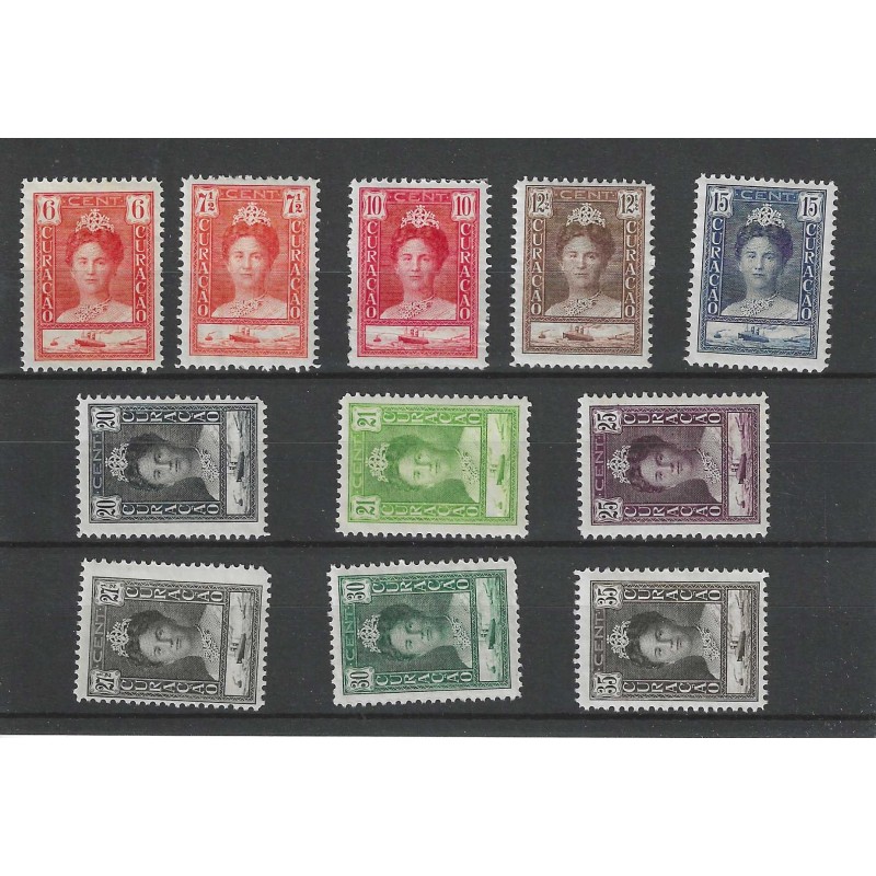 Curacao 89/90, 92-99 Wilhelmina Wilhelmina MNH/postfris CV 215 € Curacao 89/90, 92-99 Wilhelmina Wilhelmina MNH/postfris CV 215 €