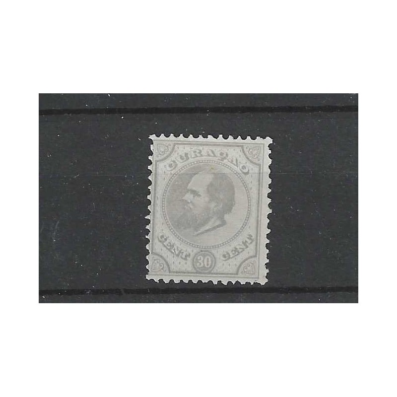 Curacao 8D Willem III 30ct MH/ongebr CV 55 € Curacao 8D Willem III 30ct MH/ongebr CV 55 €