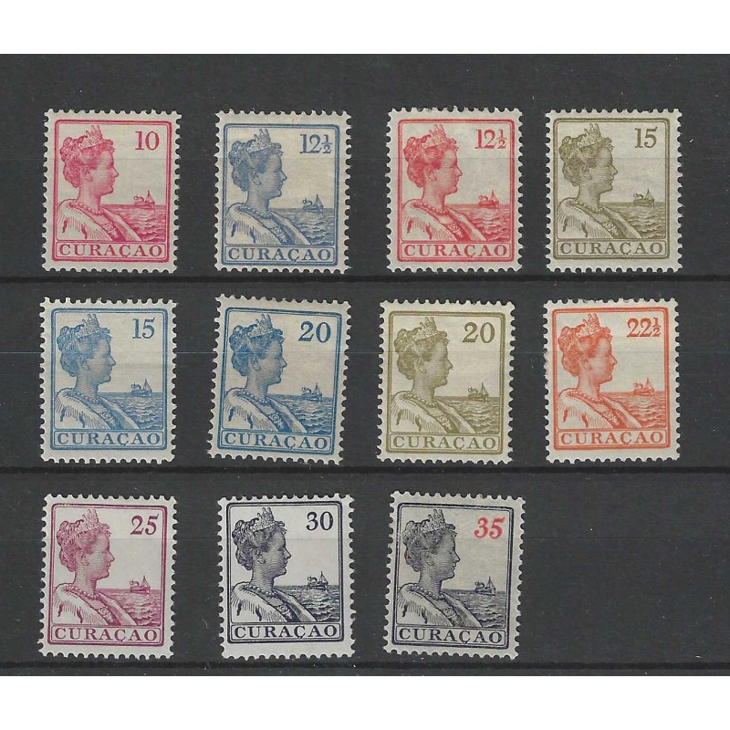 Curacao 57-67 Wilhelmina MH/ongebr CV 82 € Curacao 57-67 Wilhelmina MH/ongebr CV 82 €
