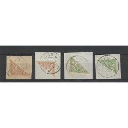 Curacao 71/71a/72/72a Hulpzegels VFU/gebr  CV 40 €
