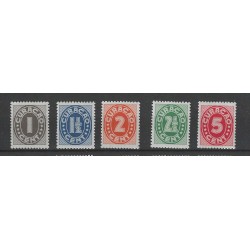 Curacao 153-157 Cijfer  MH/ongebr  CV 30 €