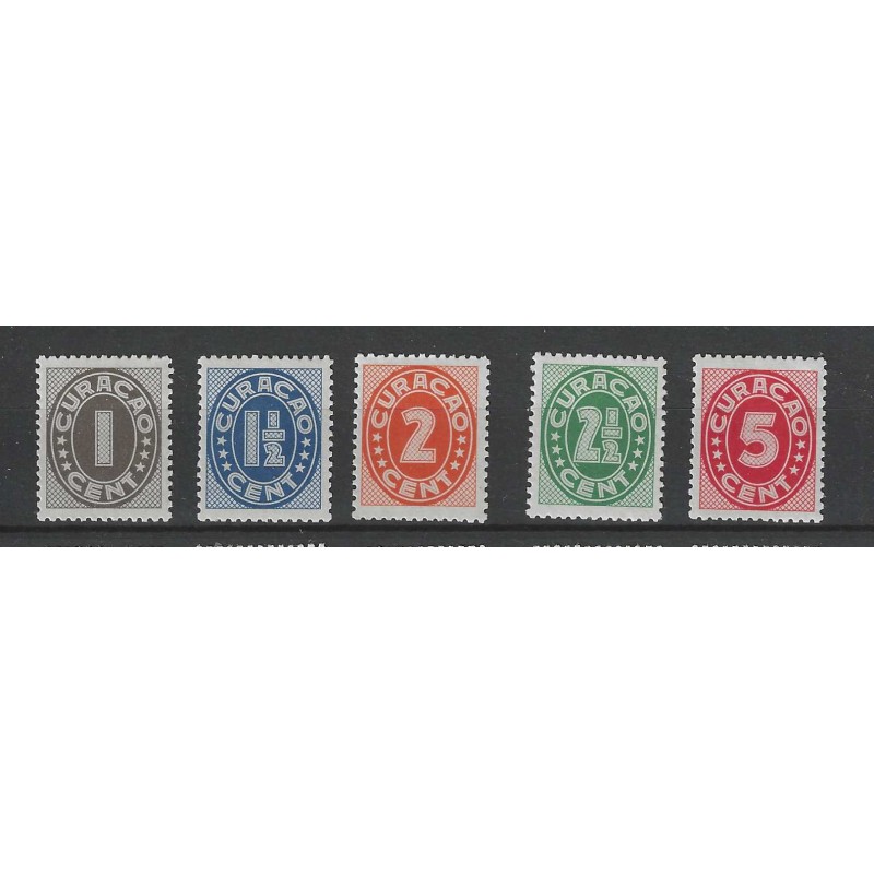 Curacao 153-157 Cijfer MH/ongebr CV 30 € Curacao 153-157 Cijfer MH/ongebr CV 30 €