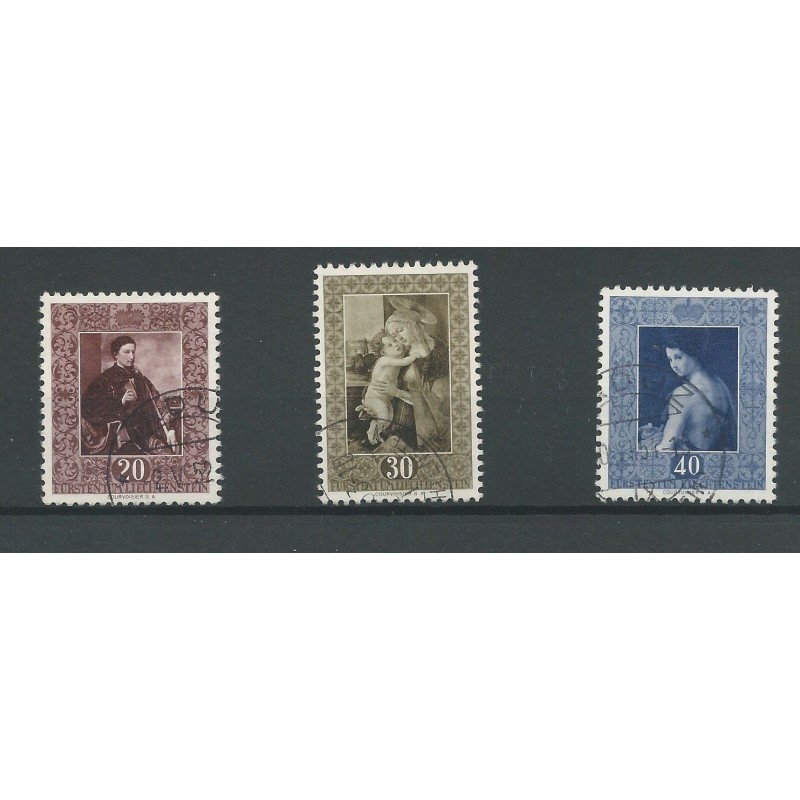 Liechtenstein 306-308 Gemälde VFU/gebr CV 28 € Liechtenstein 306-308 Gemälde VFU/gebr CV 28 €