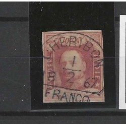 Ned. Indie 1 Willem III "CHERIBON 1867" VFU/gebr CV 185 € PRACHT !!